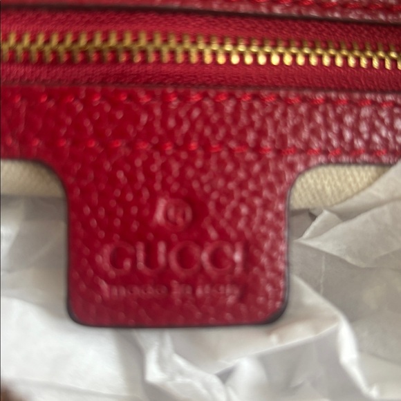 Gucci Red Leather Shoulder Bag - Picture 5 of 10